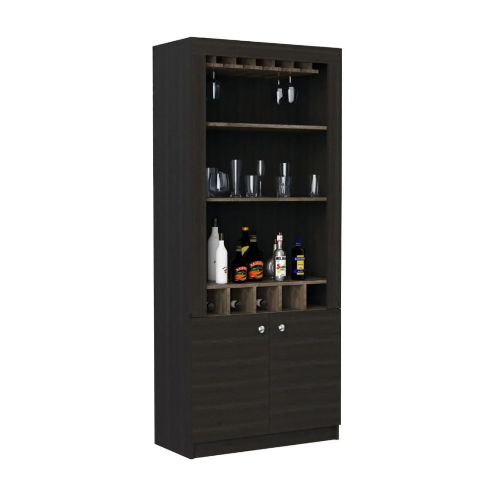 Bar Bellagio Tuhome Melamina Madera Decorativo Negro de 175cm