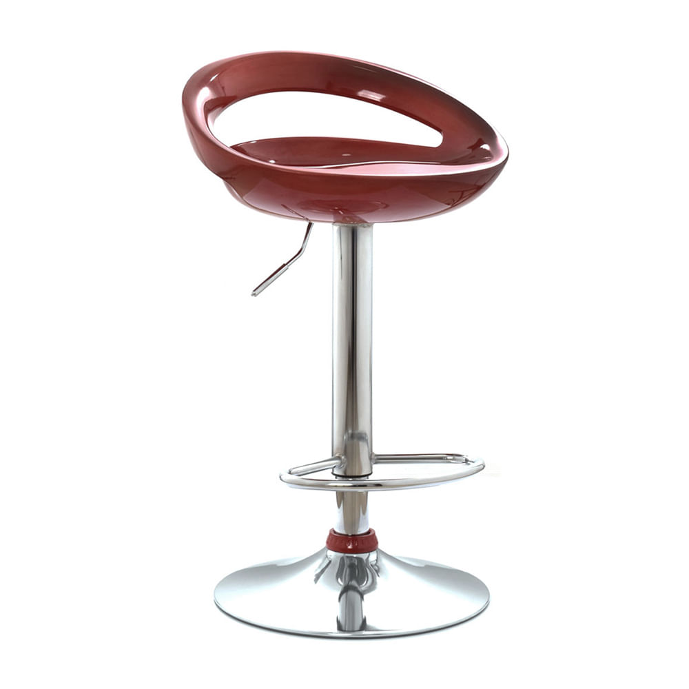 Banco Giratorio para Bar Aster Metal Rojo Bonno