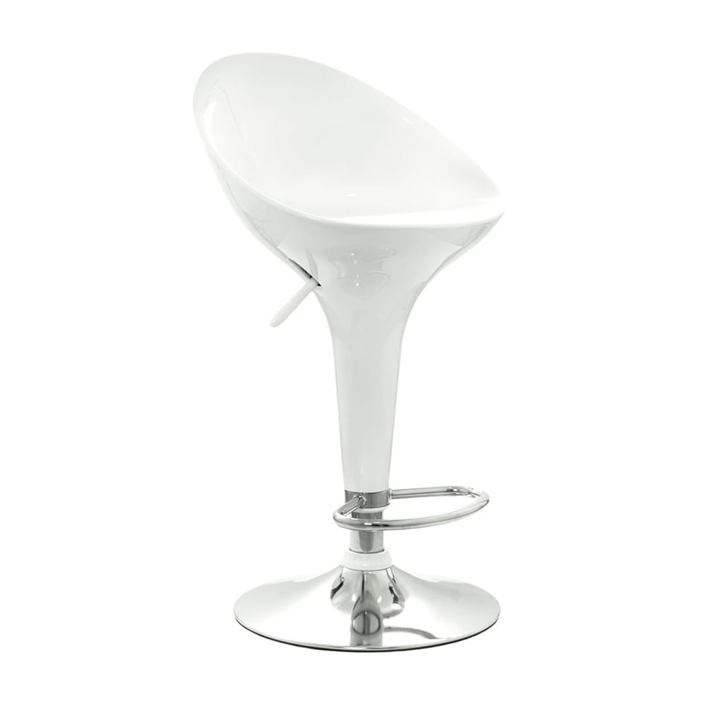 Banco Fijo para Bar Pop Metal Blanco Bonno