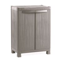 Ropero Plástico Polinplast Roble Mediano Taupe