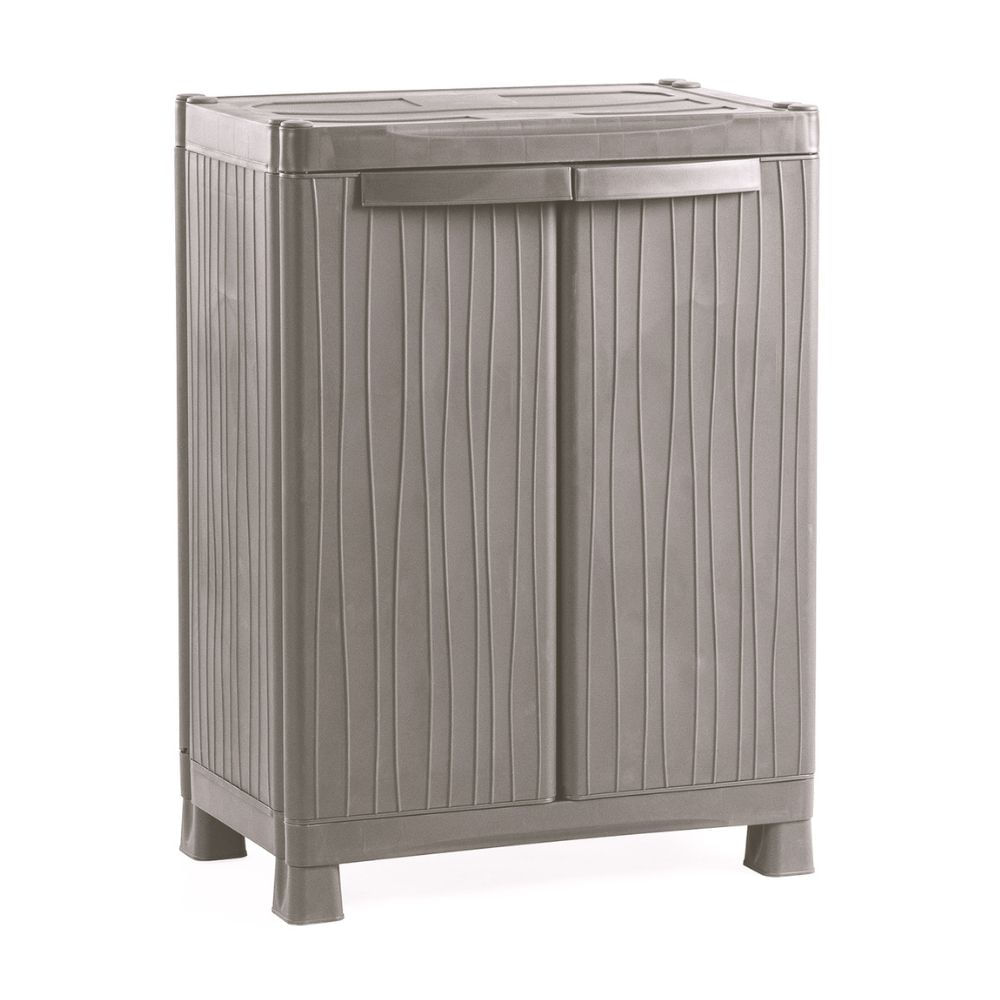 Ropero Plástico Polinplast Roble Mediano Taupe