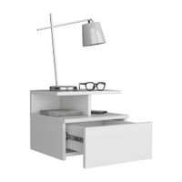 Velador Dreams Blanco Melamina 35.6cm Tuhome