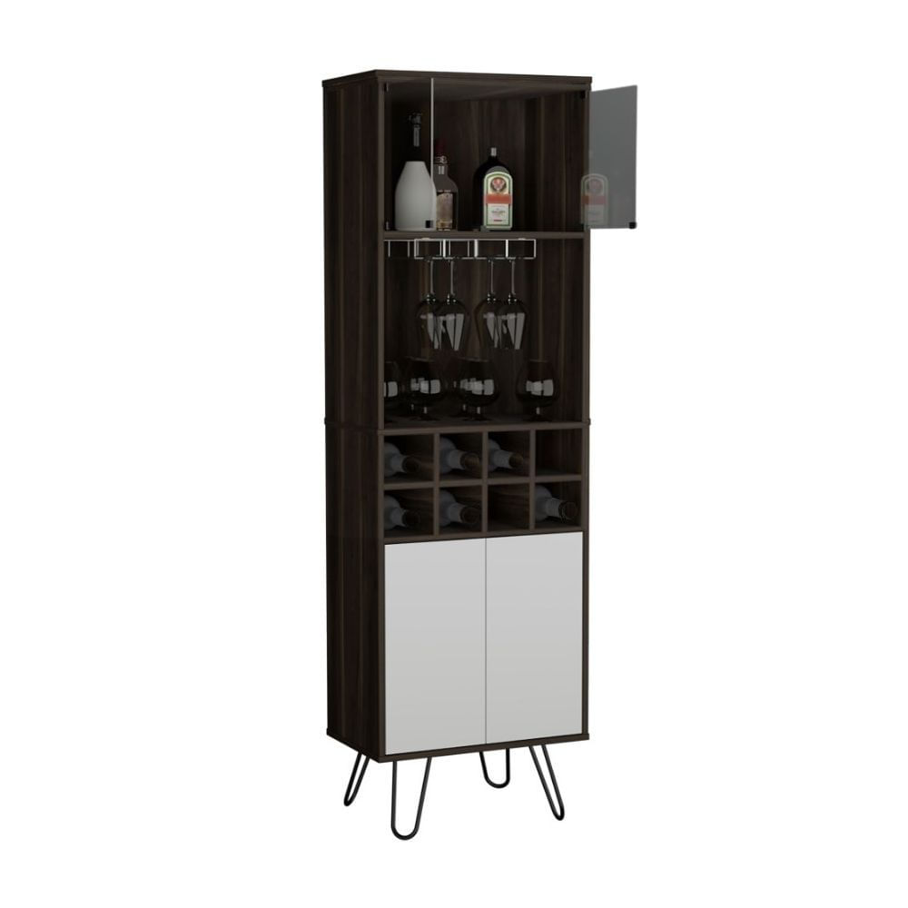Bar Esquinero Vassel Melamina Habano/Blanco Tuhome