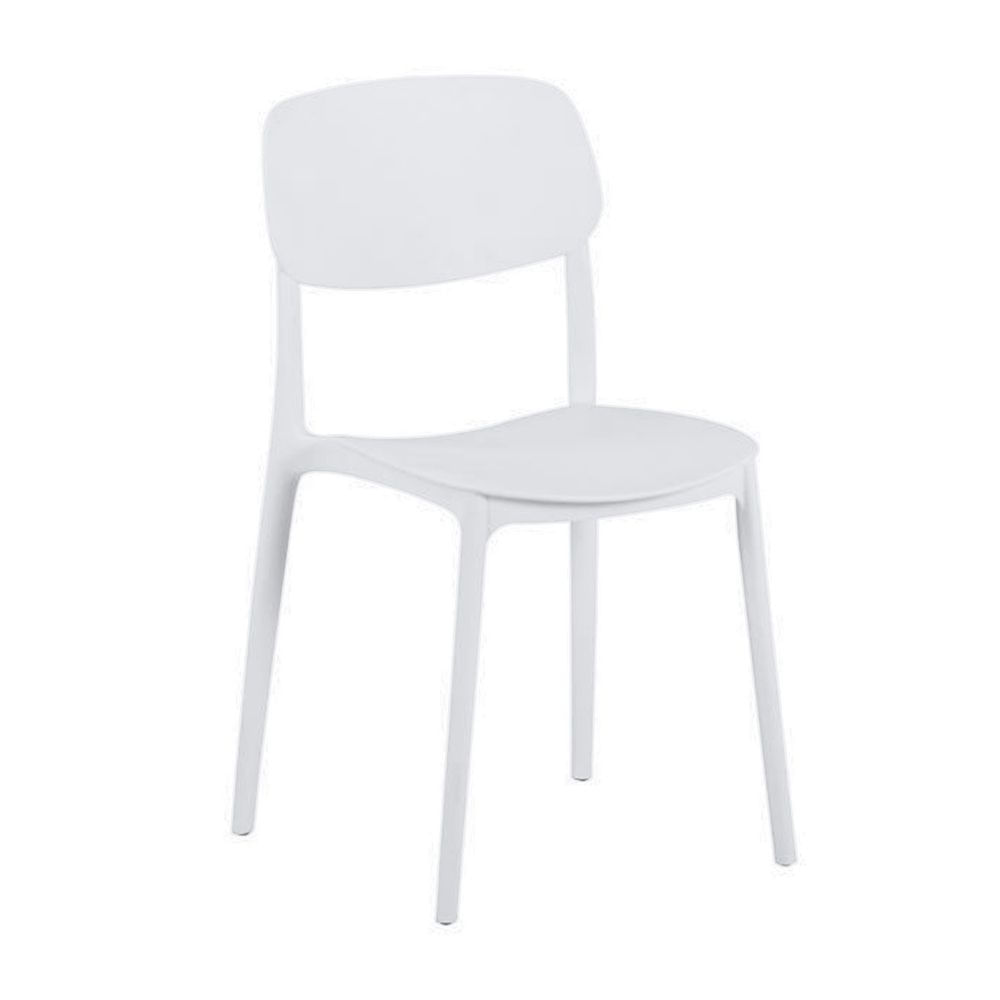 Silla Decorativa Apilable Blanco 38x50x79cm Orange