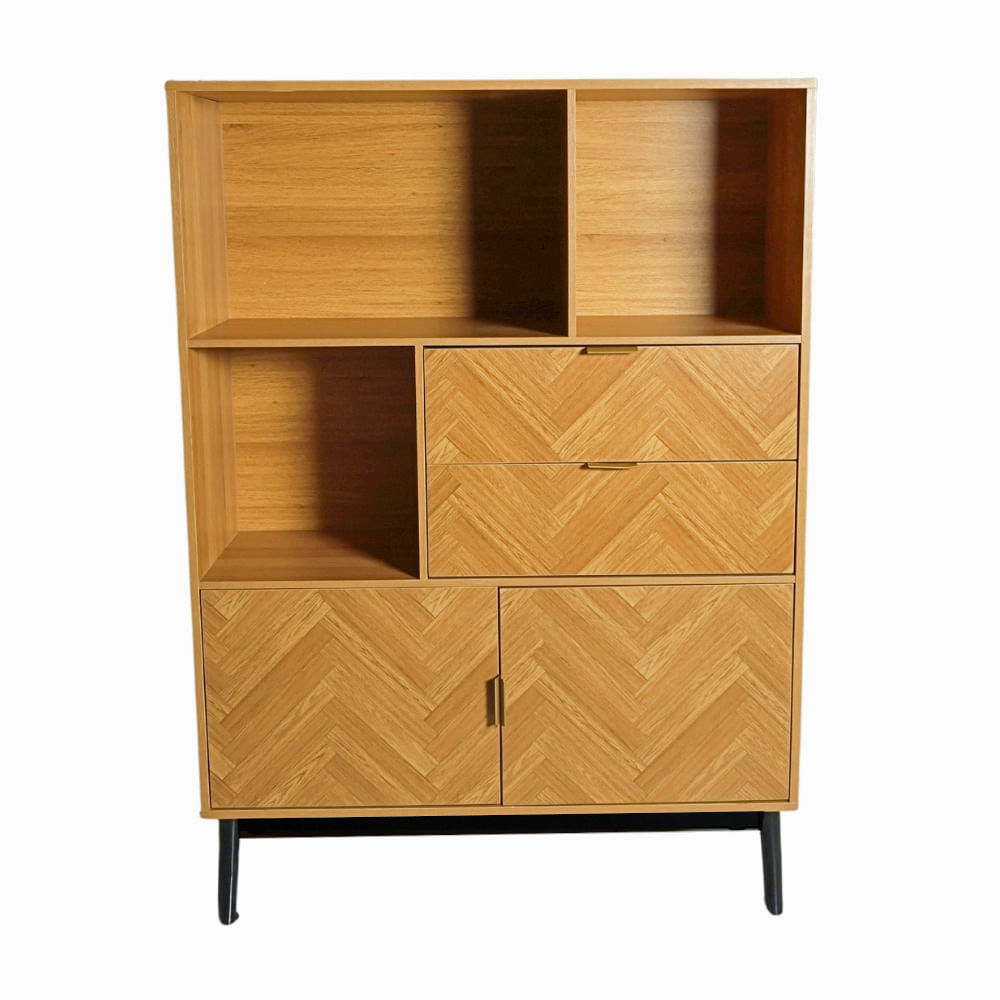 Estante Felix 2 Puertas 2 Cajones 100x140x35cm Orange