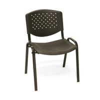 Silla fija para visitas Negra Orange