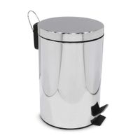 Tacho para Basura Orange Redondo de Acero Cromado 12 Lt Plata