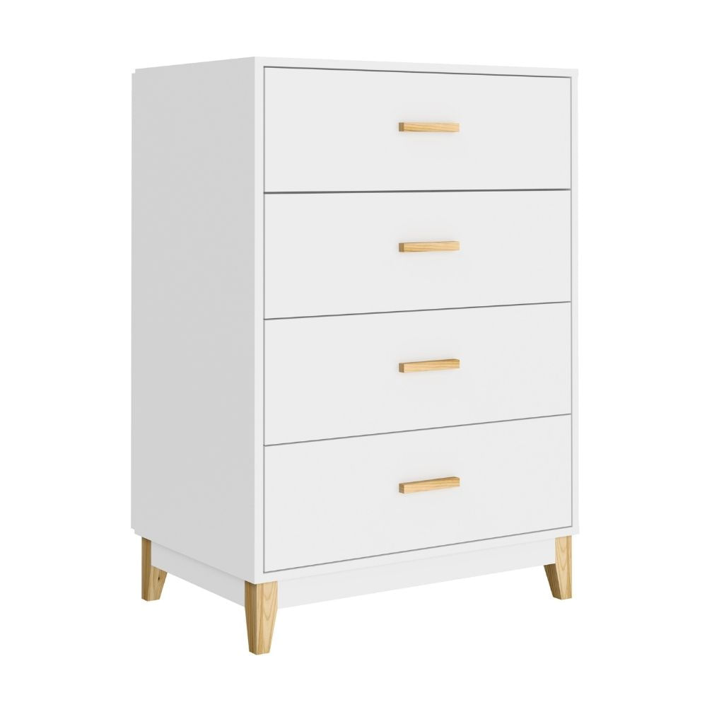 Cómoda Legno 4 Cajones MDP Blanco 70x99x45cm
