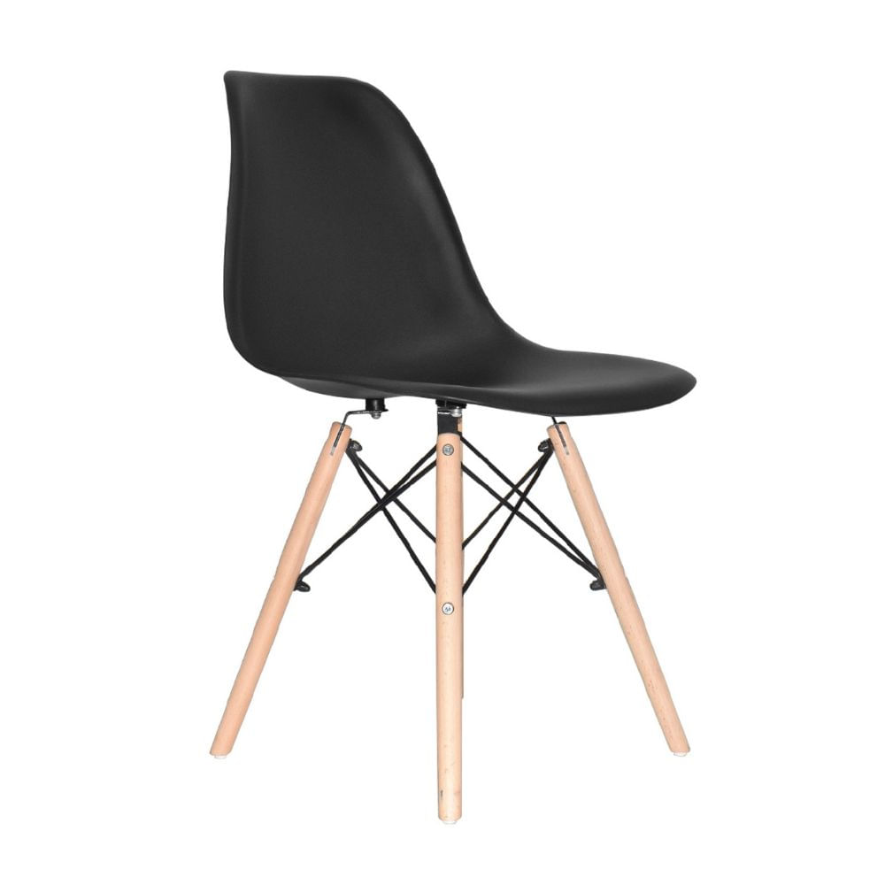 Silla diseño Eames Negro Bonno
