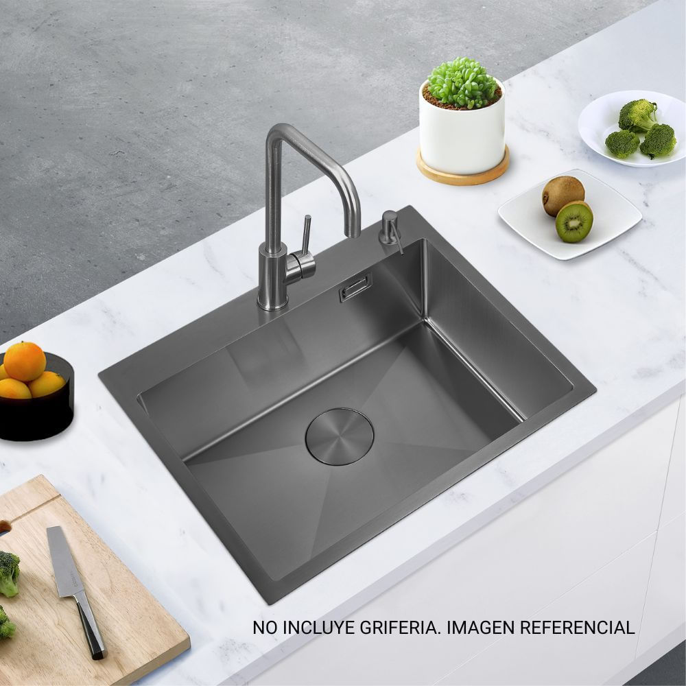 Lavadero 1 poza 55x45cm Embossed Pvd Black Antiraya Orange