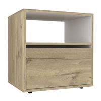 Velador Melamina Tuhome Modelo SLEEP Beige de 50x40x52cm