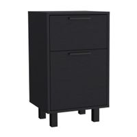Velador Secret Z-81 2 Cajones 1 Puerta Melamina Wengue
