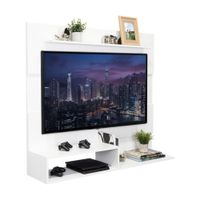 Panel de TV 55"" Ascher Melamina Blanco de 140cm Tuhome