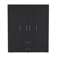Ropero Bariloche Eco 4 Puertas 2 Cajones Wengue