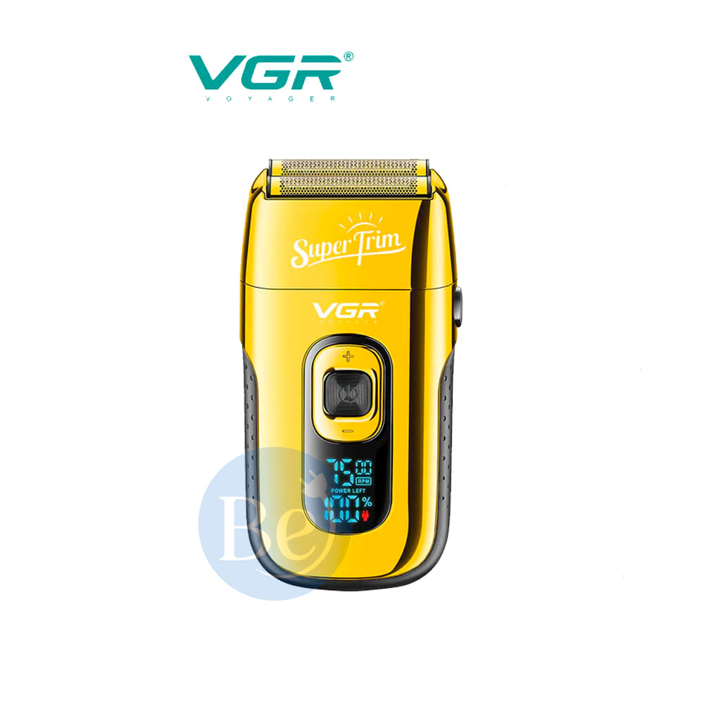 Afeitadora Shaver VGR V-332 Led Inalámbrica Dorada