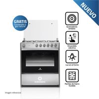 COCINA INDURAMA CATALUÑA 6 HORNILLAS CROMA