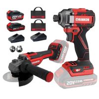 Combo Amoladora Inalambrica + Atornillador de Impacto Industrial Rankor RLAG20001-RLIS20001