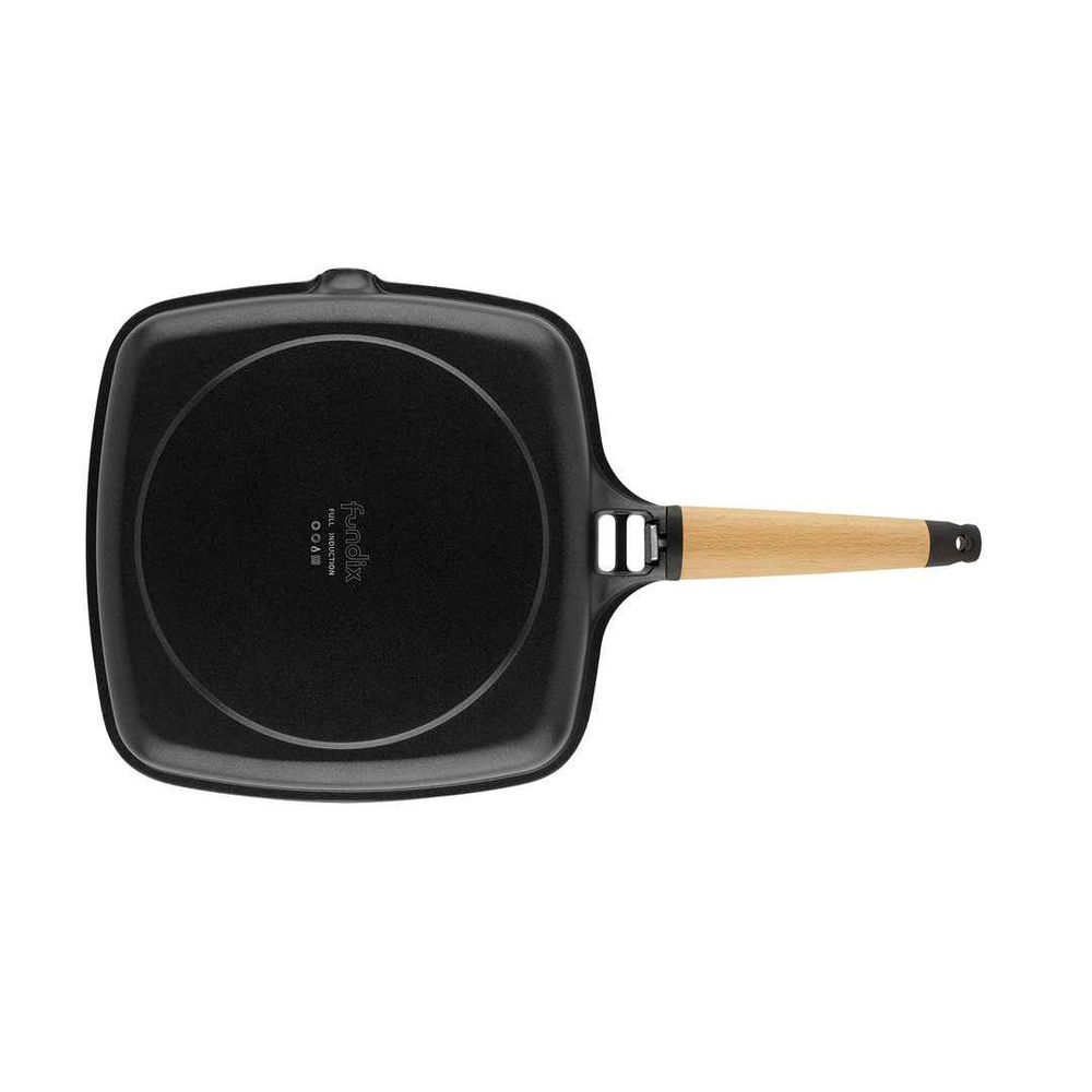 Castey Padella Grill 27x27 Cm Con Manico Rimovibile - Antiaderente, Adatta A Gas E Vetroceramico - 5