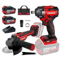 Combo Amoladora Inalambrica + Llave de Impacto 500nm Rankor RLAG20001-RLIW20002