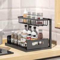 Almacenamiento interno de cocina en 2 niveles