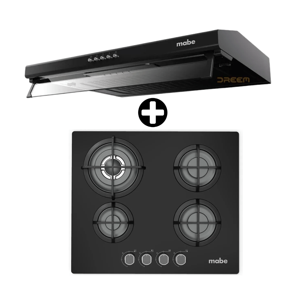 Combo Mabe Campana CMU6020PB0 + Encimera PM6045GV0