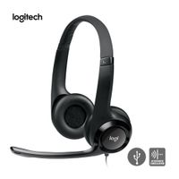 Audífonos Logitech USB H390 para pc micro bidireccional canc-ruido Negro