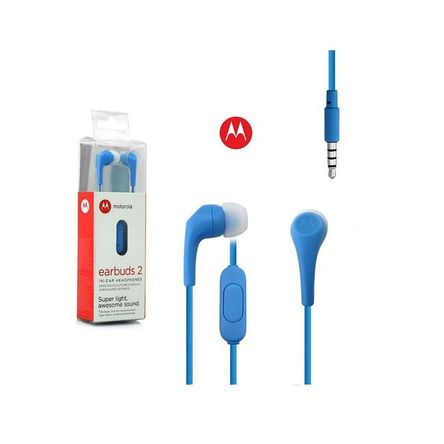 Audifonos Motorola Earbuds 2 C/Micro Azul Audifonos Motorola Earbuds 2 C/Micro Azul