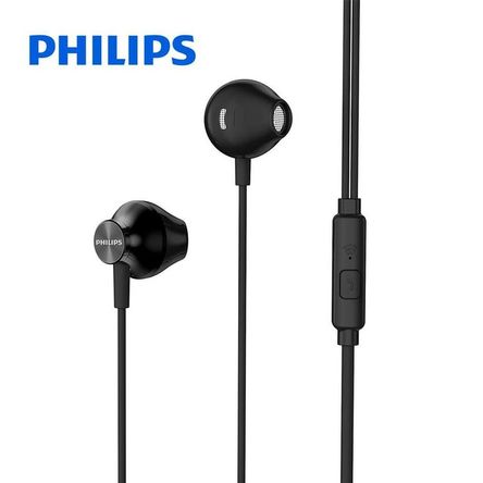 Audífonos In-Ear Philips Taue101Bk Negro Con Micrófono Y Bass Sound Audífonos In-Ear Philips Taue101Bk Negro Con Micrófono Y Bass Sound