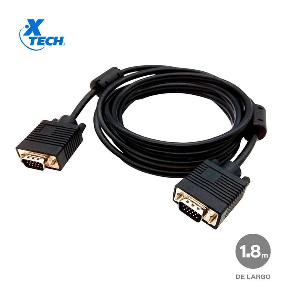 Cable XTECH VGA MACHO A VGA MACHO XTC-308 Resolución 720P 18M Cable XTECH VGA MACHO A VGA MACHO XTC-308 Resolución 720P 18M