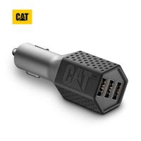 Cargador De Auto CAT Resistente Carga Rápida USB 7-2A DC 3Puertos