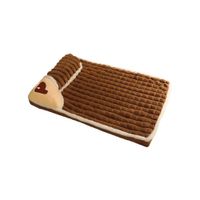 Cama Colchón Para Perros Funda Extraíble Marrón - Talla M