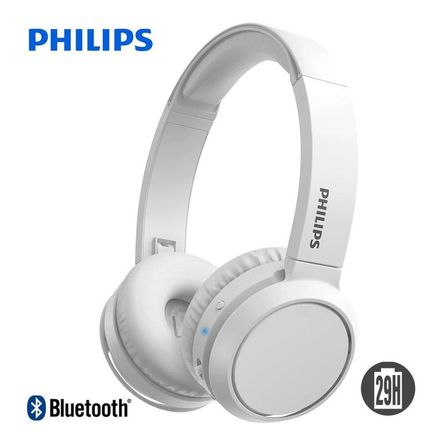 Audífonos Philips TAH4205 Bluetooth C/Micro 29 Hrs Blanco Audífonos Philips TAH4205 Bluetooth C/Micro 29 Hrs Blanco