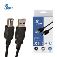 Cable XTECH XTC-307 USB-A Macho 2.0 A USB-B 480MBPS