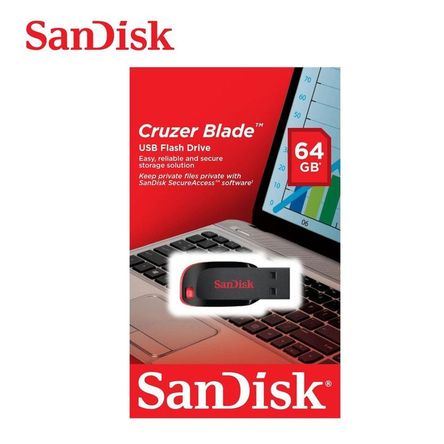 Memoria USB Sandisk Cruzer 64GB CZ50 Negro Memoria USB Sandisk Cruzer 64GB CZ50 Negro