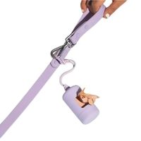 Correa y Dispensador De Poop Bags Para Perros Lila - Talla S