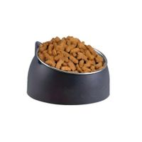 Plato Acero Inoxidable Para Mascotas Negro - Talla L