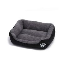 Cama Para Perros Antideslizante Rectangular Negro - Talla L
