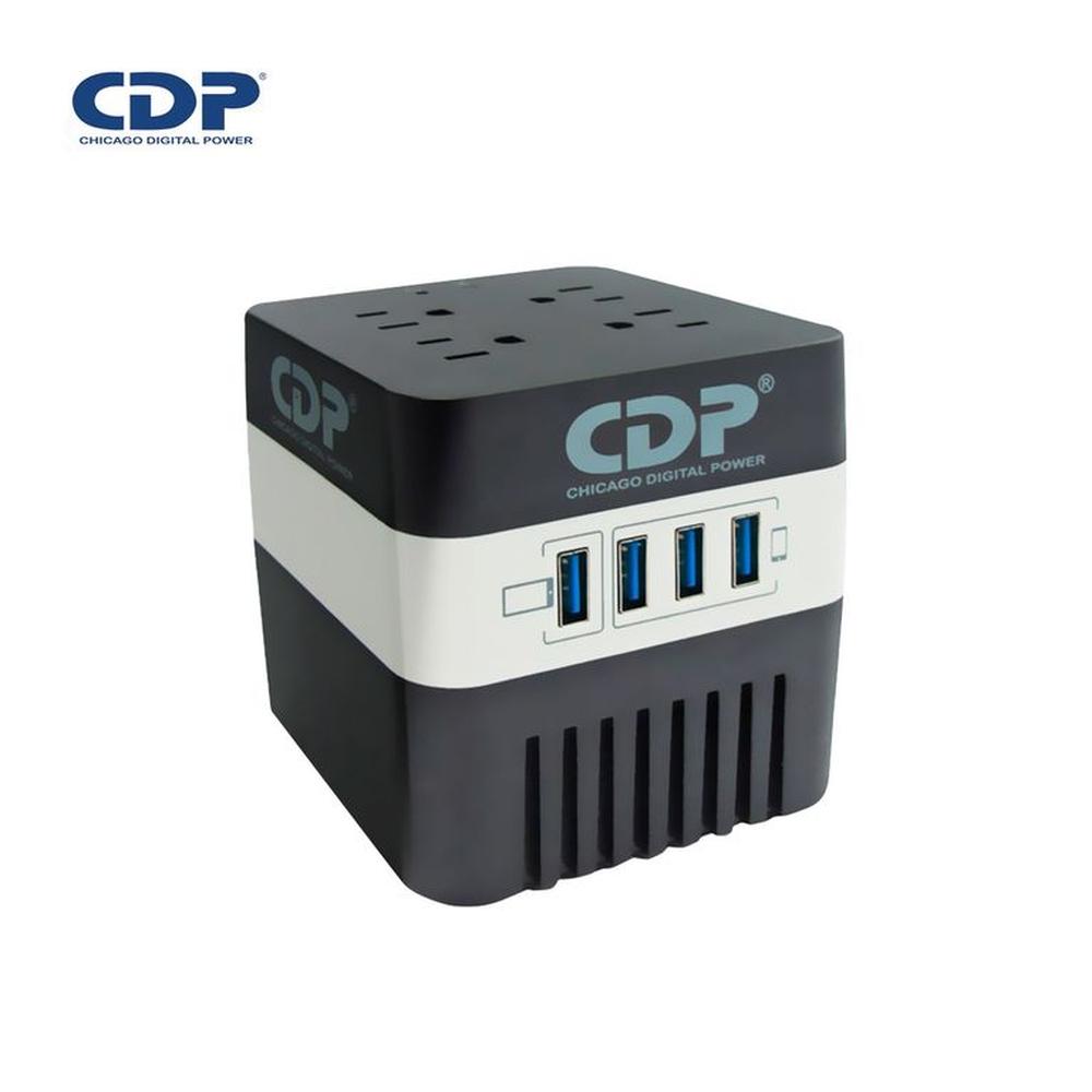 Estabilizador De Voltaje CDP RU-AVR604I 600VA/300W 4 Salidas + USB Estabilizador De Voltaje CDP RU-AVR604I 600VA/300W 4 Salidas + USB