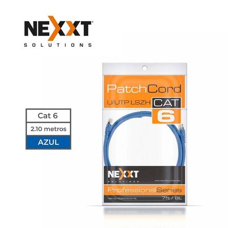 Cable Patch Cord Nexxt Par Trenzado no Blindado UTP Cat 6A Azul Cable Patch Cord Nexxt Par Trenzado no Blindado UTP Cat 6A Azul