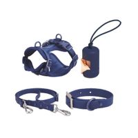 Pack Arnés + Collar +Correa+Dispensador AzulOscuro - Talla S