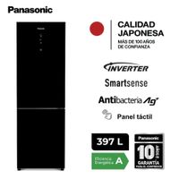 Refrigeradora Bottom Freezer NR-BB41 397L de vidrio templado