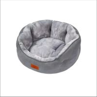 Cama Para Perros Acolchado Suede Gris - Talla S