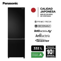 Refrigeradora Bottom Freezer BV361 332L Inverter Color Negro Espejado