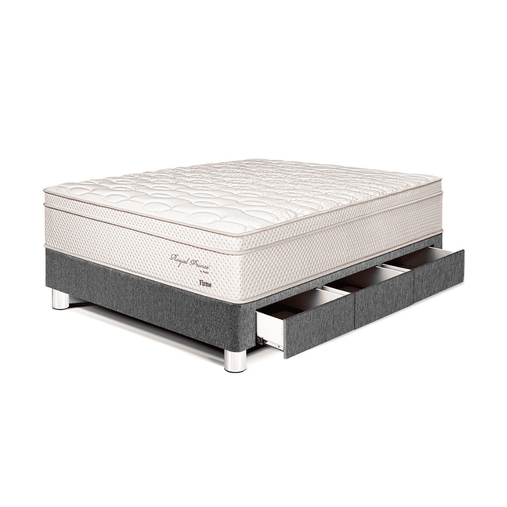 Cama Royal Prince Cajones 1.5 plazas Gris Paraiso