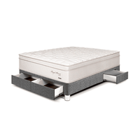 Cama Royal Prince Cajones 2 plazas Gris Paraiso