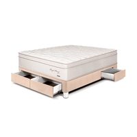 Cama Royal Prince Cajones 2 plazas Champagne Paraiso