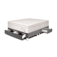 Cama Royal Prince Cajones Queen Gris Paraiso