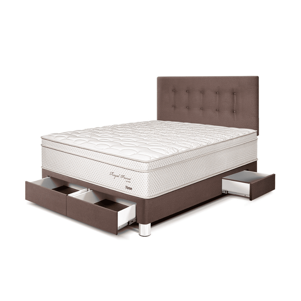 Dormitorio Royal Prince Con Cajones 2 plazas Chocolate Paraiso