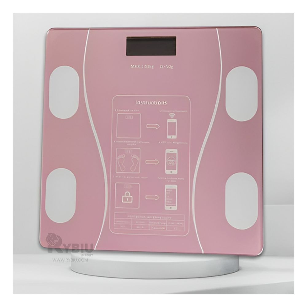 Balanza Registro de Peso Inteligente de Color Rosado Balanza Registro de Peso Inteligente de Color Rosado