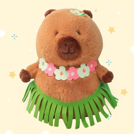 Peluche Capibara Hawaiana Importado - Mide 33 cms